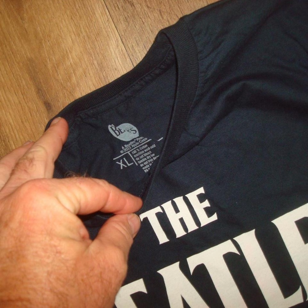 THE BEATLES APPLE 2013 BLUE VINTAGE SHIRT XL - Picture 2 of 2